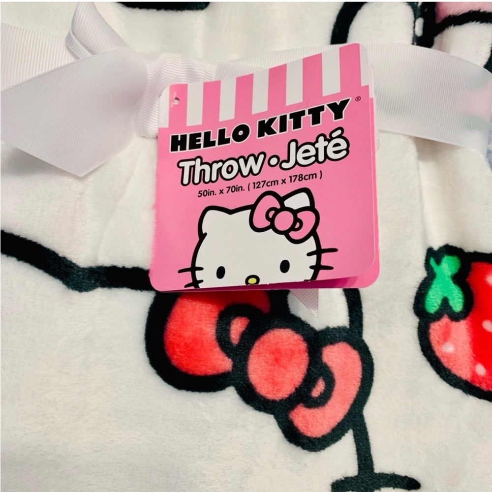 Viral Hello kitty Strawberry Plush Throw Blanket